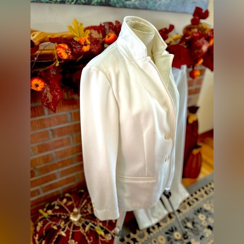 HOOPER WHITE VINTAGE POLYESTER PANTSUIT - Picture 8 of 9